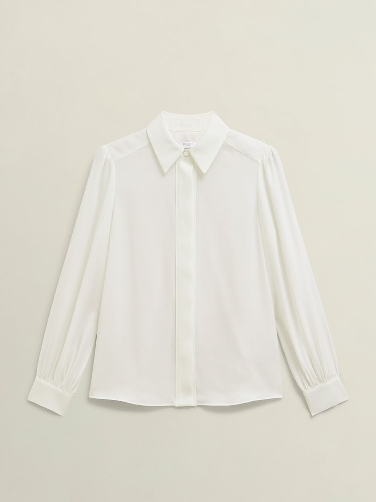 Hobbs White Rose Blouse - Image 1 of 3 Hobbs White Rose Blouse - Image 1 of 3