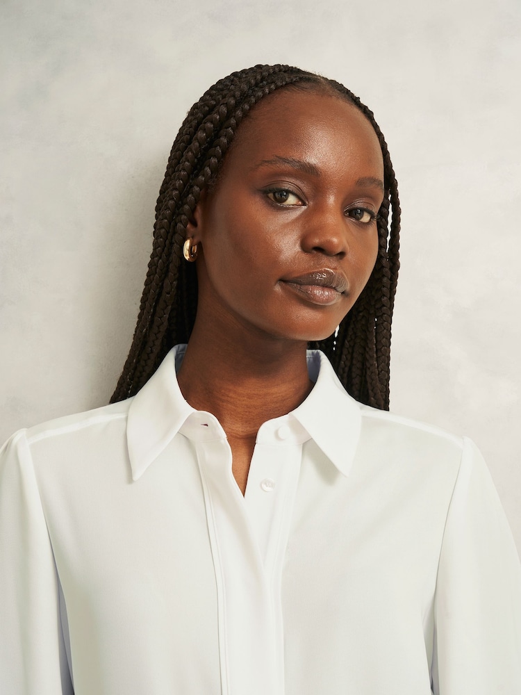 Hobbs White Rose Blouse - Image 2 of 3