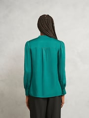 Hobbs Teal Green Jade Blouse - Image 3 of 3