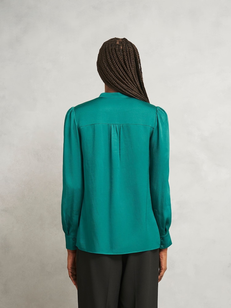 Hobbs Teal Green Jade Blouse - Image 3 of 3