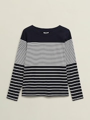 Hobbs Blue Constance Striped Top - Image 3 of 3