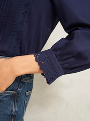 Hobbs Blue Cici Blouse - Image 5 of 6