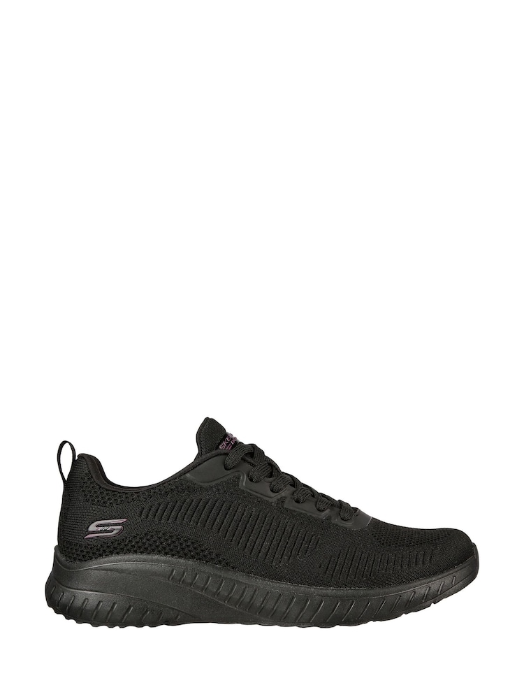 Skechers Black Bobs Sport Squad Chaos Face Off Trainers - Image 1 of 5
