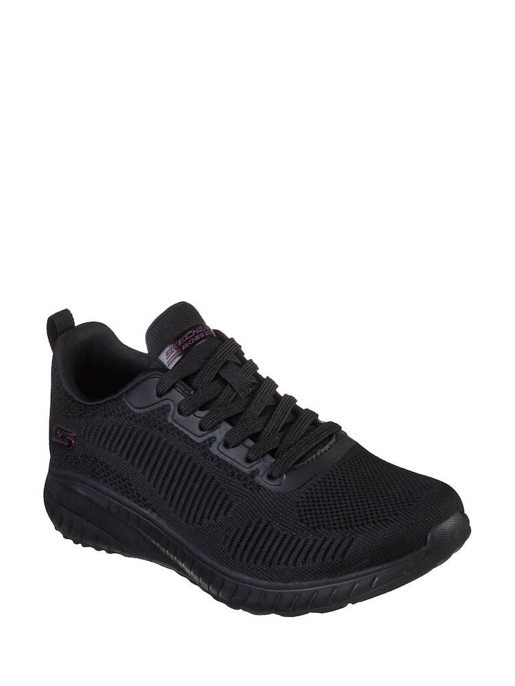 Skechers Black Bobs Sport Squad Chaos Face Off Trainers - Image 2 of 5