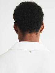 River Island Cream Slim Fit Textured Revere Jersey Shirt - Image 4 of 4