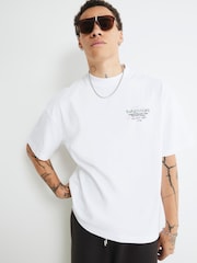 River Island White Oversized Sanctuaire Camouflage T-Shirt - Image 1 of 4