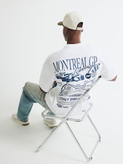 River Island White Regular Fit Montreal GP Print T-Shirt - Image 3 of 4