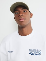 River Island White Regular Fit Montreal GP Print T-Shirt - Image 4 of 4