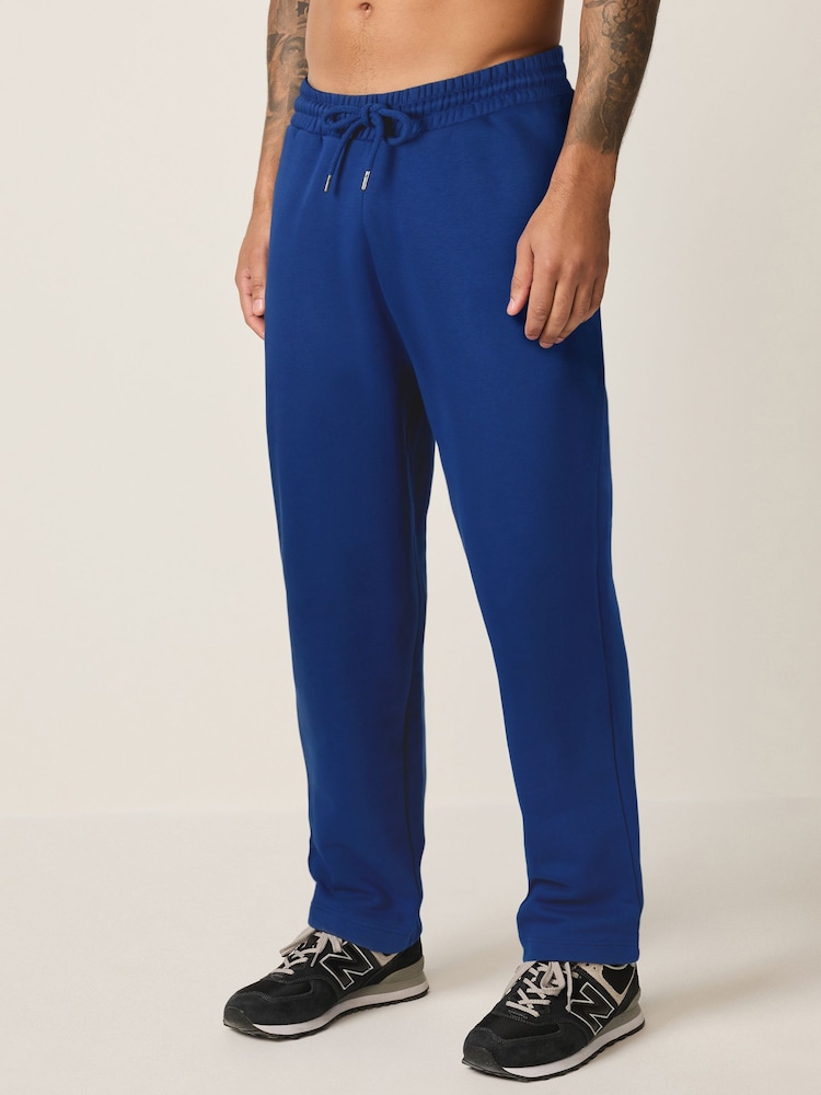 Cobalt Blue Straight Fit Cotton Rich Jersey Joggers - Image 1 of 11 Cobalt Blue Straight Fit Cotton Rich Jersey Joggers - Image 1 of 11