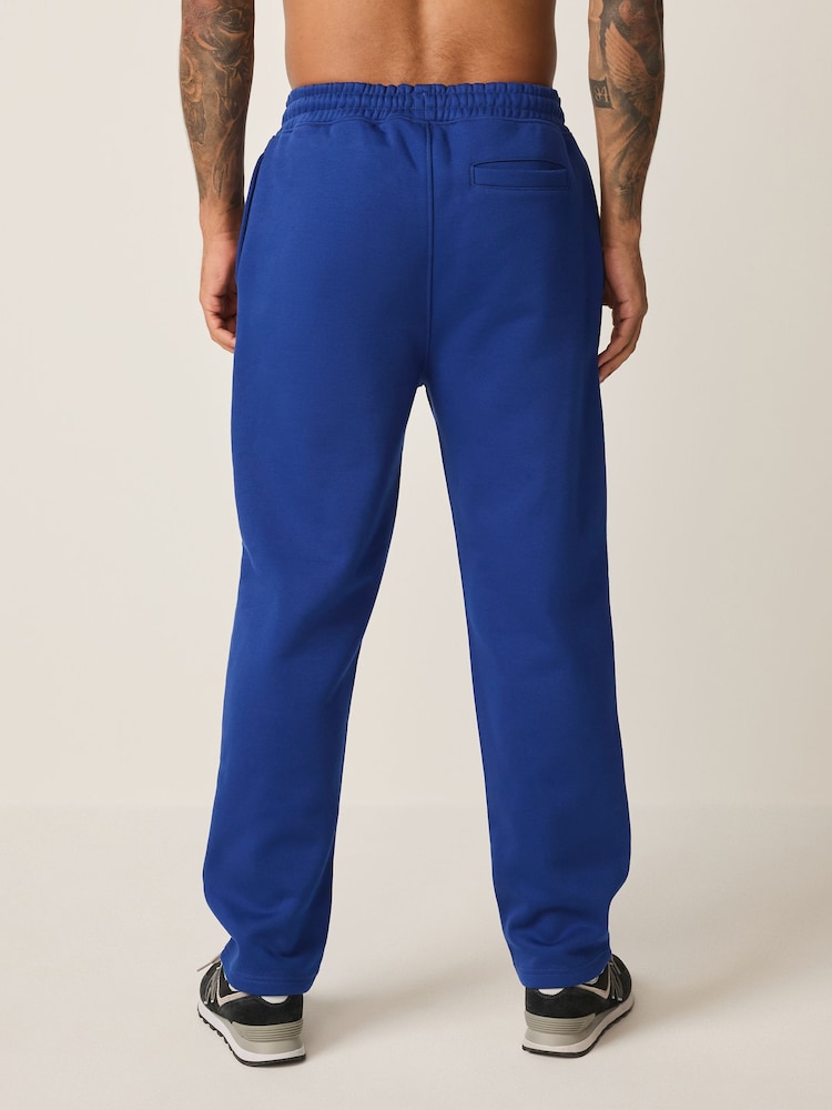 Cobalt Blue Straight Fit Cotton Rich Jersey Joggers - Image 2 of 11 Cobalt Blue Straight Fit Cotton Rich Jersey Joggers - Image 2 of 11