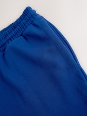 Kobolt Blå - Rett passform - Joggebukser i bomullsrik jersey - Bilde 9 av 11