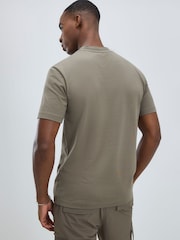 River Island Brown Slim Fit Geo Print T-Shirt - Image 2 of 4
