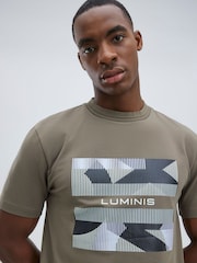 River Island Brown Slim Fit Geo Print T-Shirt - Image 4 of 4