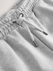 Grey Marl Relaxed Fit Brushback Heavyweight Joggers - Image 8 of 10