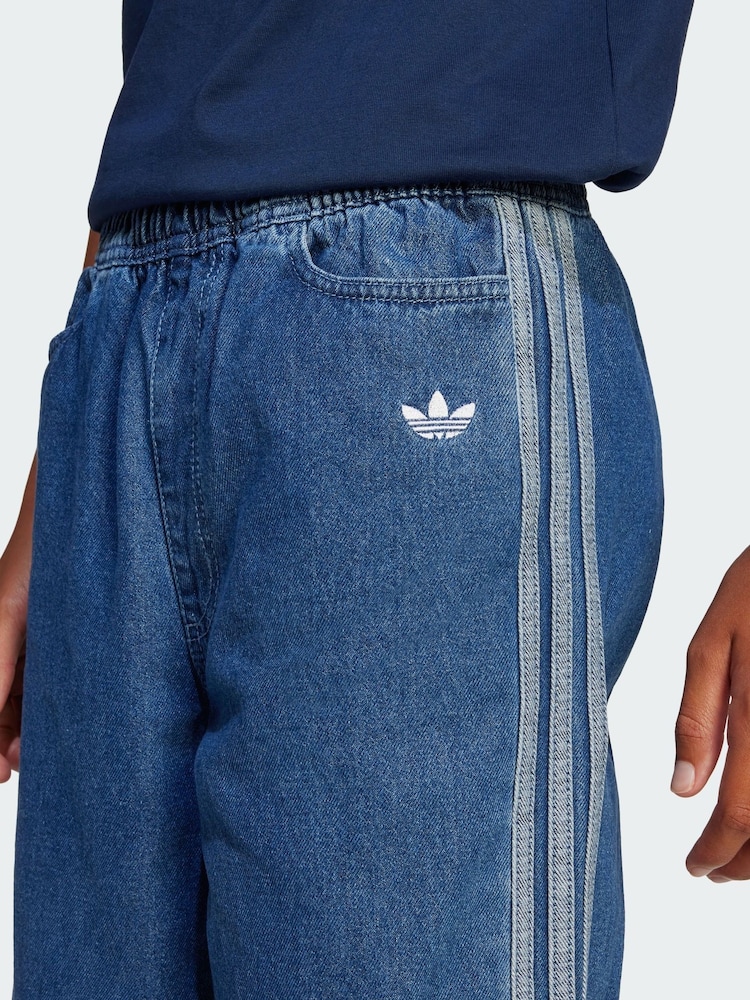 adidas Originals Blue Denim Joggers - Image 2 of 4 adidas Originals Blue Denim Joggers - Image 2 of 4