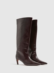 River Island Red Faux leather High Leg Boots - Image 4 of 6