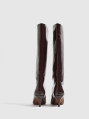 River Island Red Faux leather High Leg Boots - Image 5 of 6