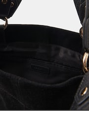 Accessorize Black Multi Strap Suede Tote Bag - Image 4 of 5