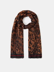 Accessorize Animal Lightweight Leopard Print Scarf - Image 1 of 2