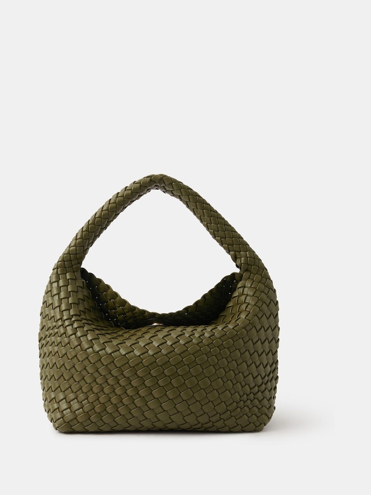Accessorize Green Woven Shoulder Bag - Image 1 of 2