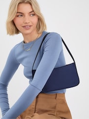 Accessorize Blue Satin Shoulder Bag - Image 1 of 1