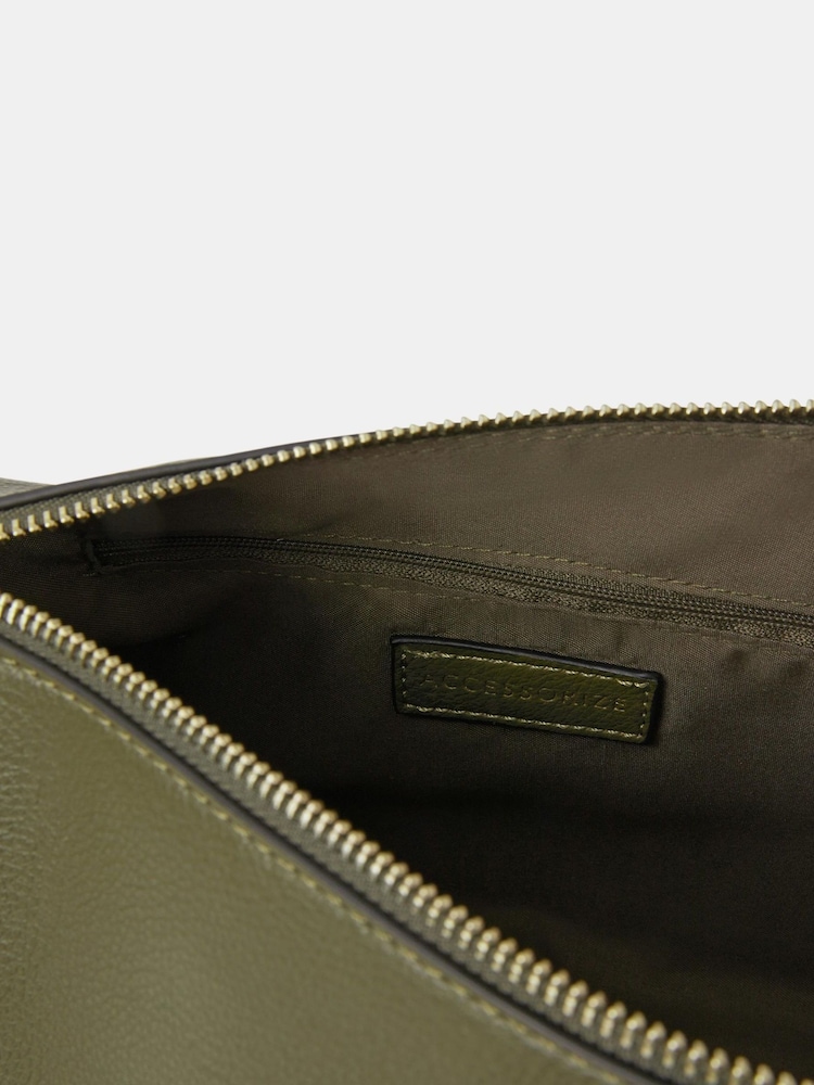 Accessorize Green Plain Cross-Body Bag - Image 2 of 2