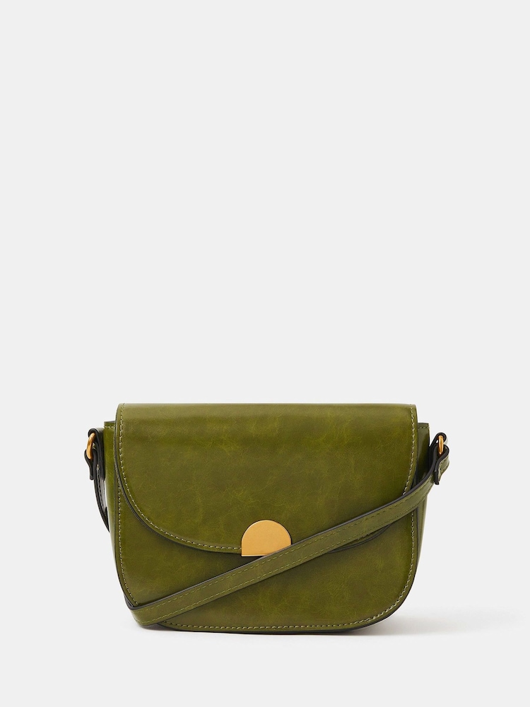 Accessorize Green Boxy Cross-Body Bag - Image 1 of 5 Accessorize Green Boxy Cross-Body Bag - Image 1 of 5