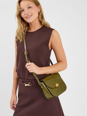 Accessorize Green Boxy Cross-Body Bag - Image 5 of 5