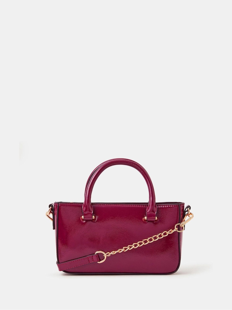 Accessorize Red Patent Cross-Body Handbag - Image 1 of 3 Accessorize Red Patent Cross-Body Handbag - Image 1 of 3