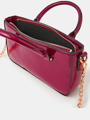 Accessorize Red Patent Cross-Body Handbag - Image 2 of 3