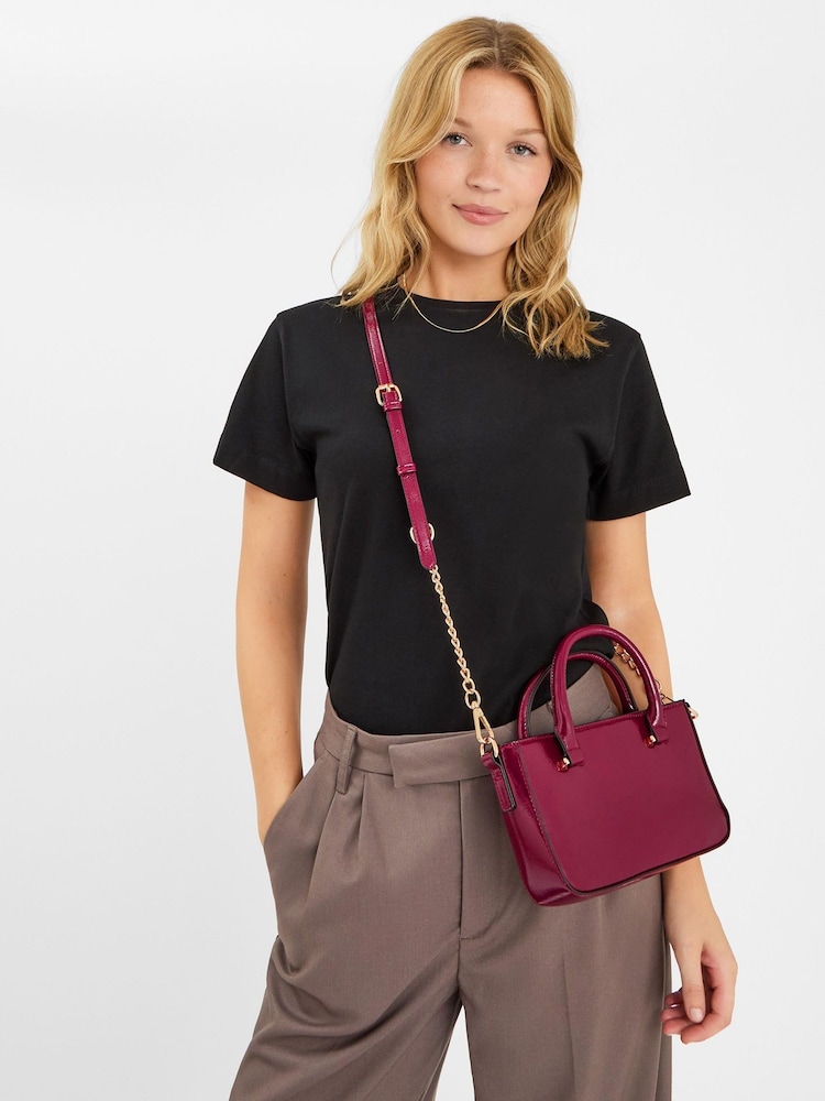 Accessorize Red Patent Cross-Body Handbag - Image 3 of 3 Accessorize Red Patent Cross-Body Handbag - Image 3 of 3