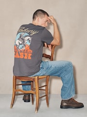 Grey EDIT Johnny Cash Graphic T-Shirt - Image 4 of 10