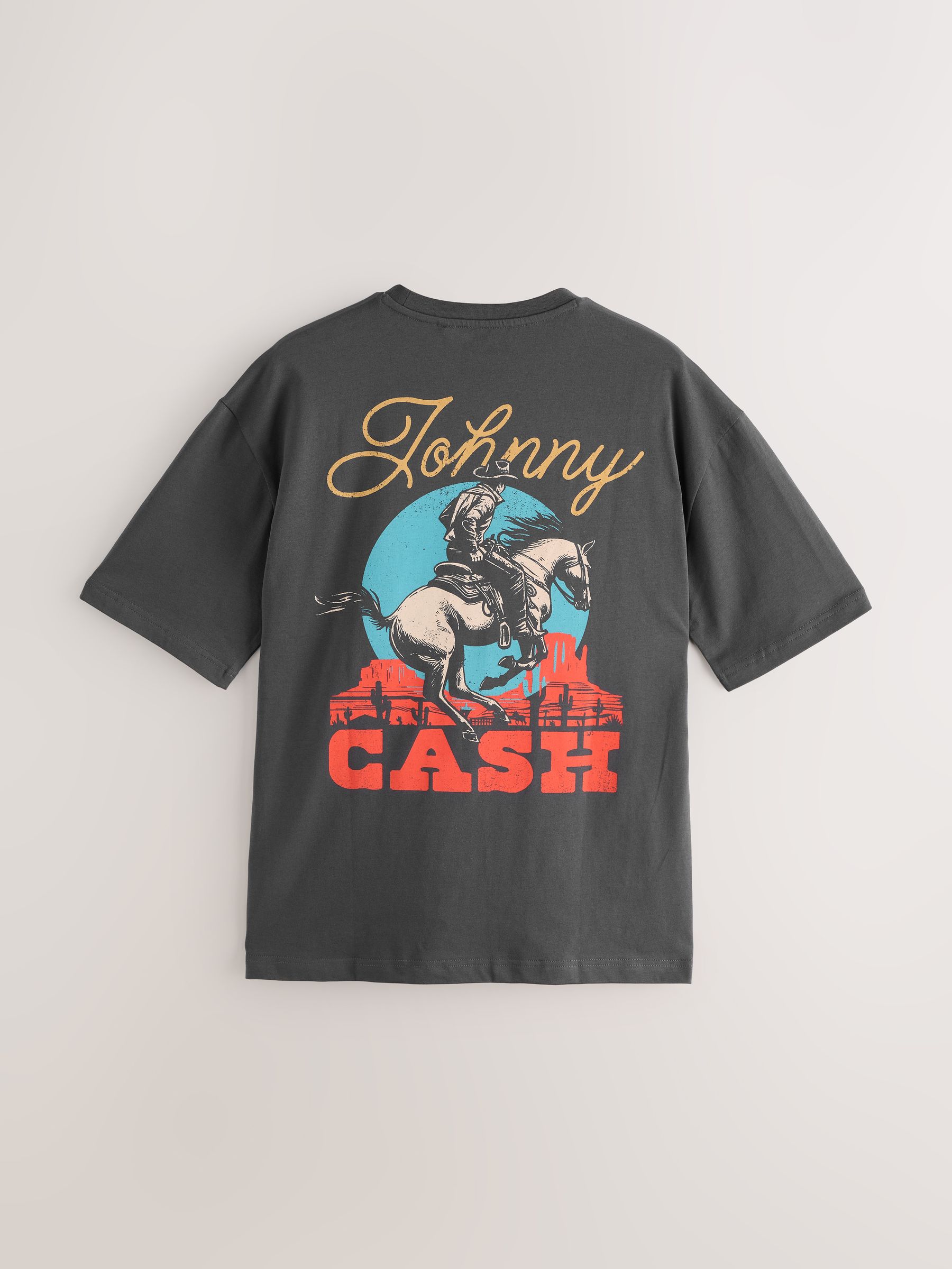 Buy Grey EDIT Johnny Cash Graphic T-Shirt from Next USA