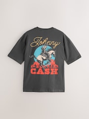 Grey EDIT Johnny Cash Graphic T-Shirt - Image 7 of 10