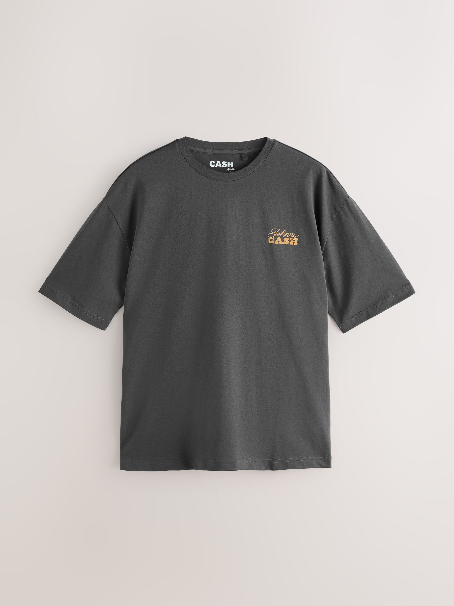 Buy Grey EDIT Johnny Cash Graphic T-Shirt from Next USA