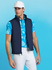 G/Fore Blue Floral Tech Golf Polo Shirt - Image 3 of 5