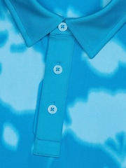 G/Fore Blue Floral Tech Golf Polo Shirt - Image 5 of 5