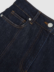 Reiss Indigo June Petite Flared Seam-Detail Jeans - Image 7 of 8