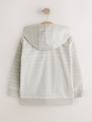 Neutral Textured Graphic Zip Through Hoodie (3-16yrs) - Image 2 of 4