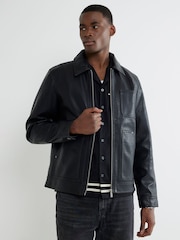 River Island Black Faux Leather Western Jacket - Image 2 of 4