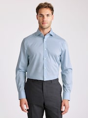 MOSS Tailored Fit Sky Blue Stretch Shirt - Image 1 of 2