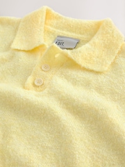 Galben - EDIT Long Sleeve Knit Polo Shirt - Imaginea 5 din 6