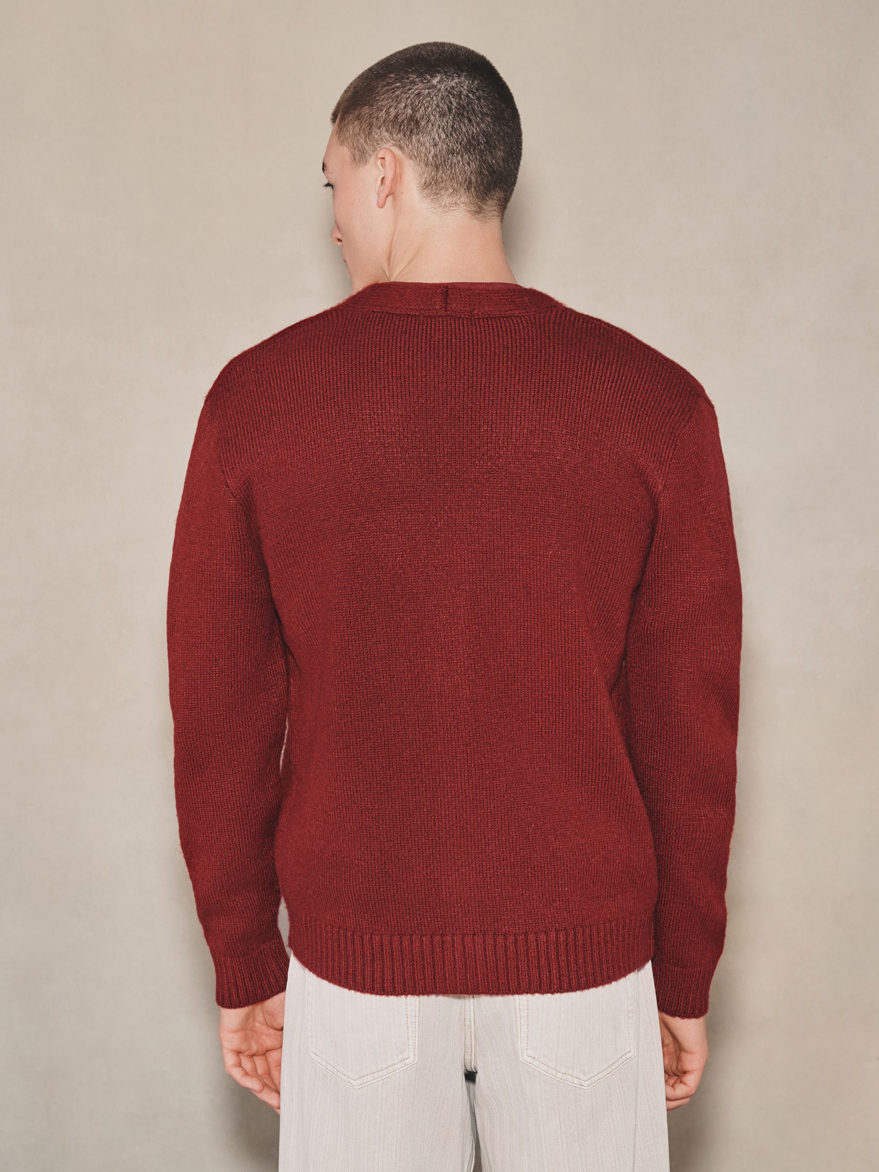 Buy Burgundy Red EDIT Knitted Cardigan from Next USA
