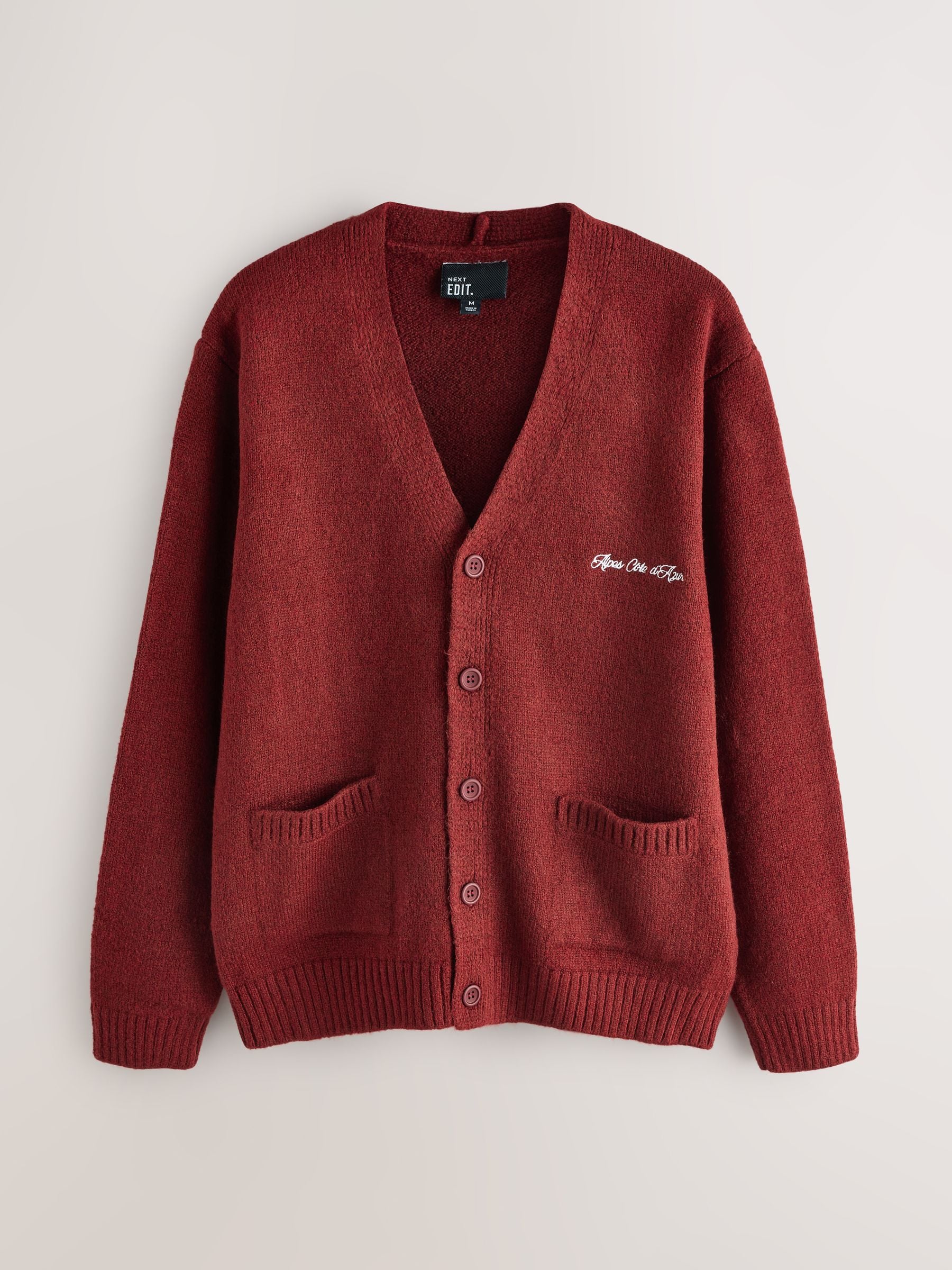 Buy Burgundy Red EDIT Knitted Cardigan from Next USA
