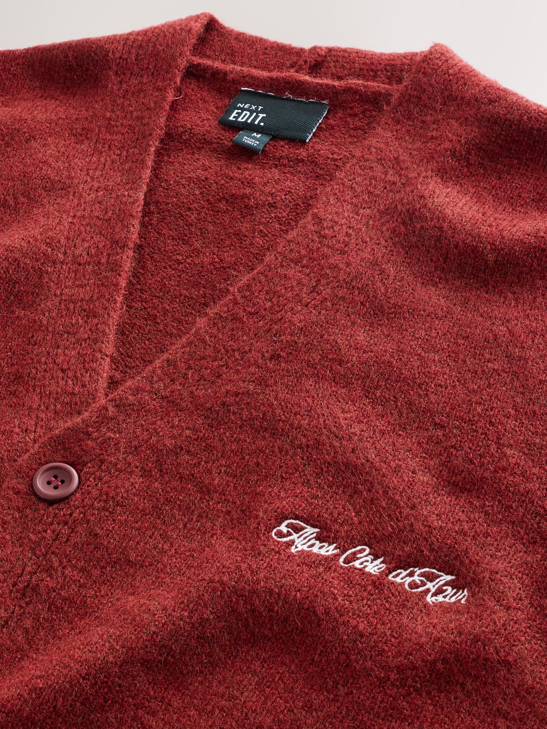 【京本大我 着用】Nep Wool Cardigan - Red Buy Burgundy Red EDIT Knitted Cardigan from Next USA