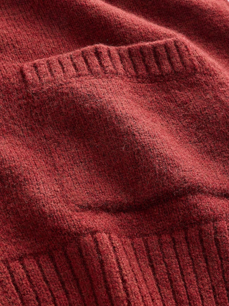 Burgundy Red EDIT Knitted Cardigan - Image 6 of 6