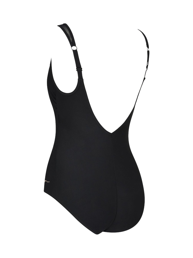Zoggs Mesh V Back Black Swimsuit with Removable Foam Cup Support - Image 5 of 5 Zoggs Mesh V Back Black Swimsuit with Removable Foam Cup Support - Image 5 of 5