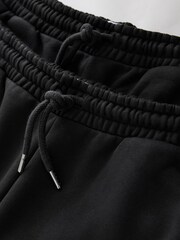 Black Straight Fit Cotton Rich Jersey Joggers 2 Pack - Image 4 of 5