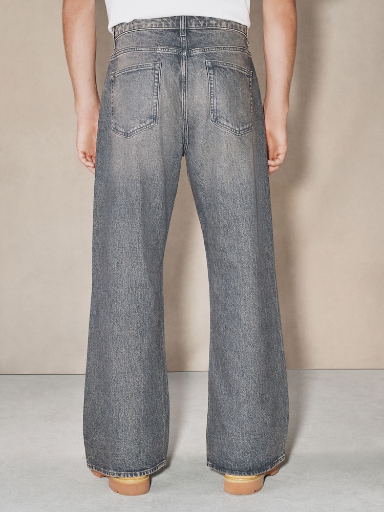 أزرق داكن - تعديل جينز بقصة واسعة - صورة 2 من 11