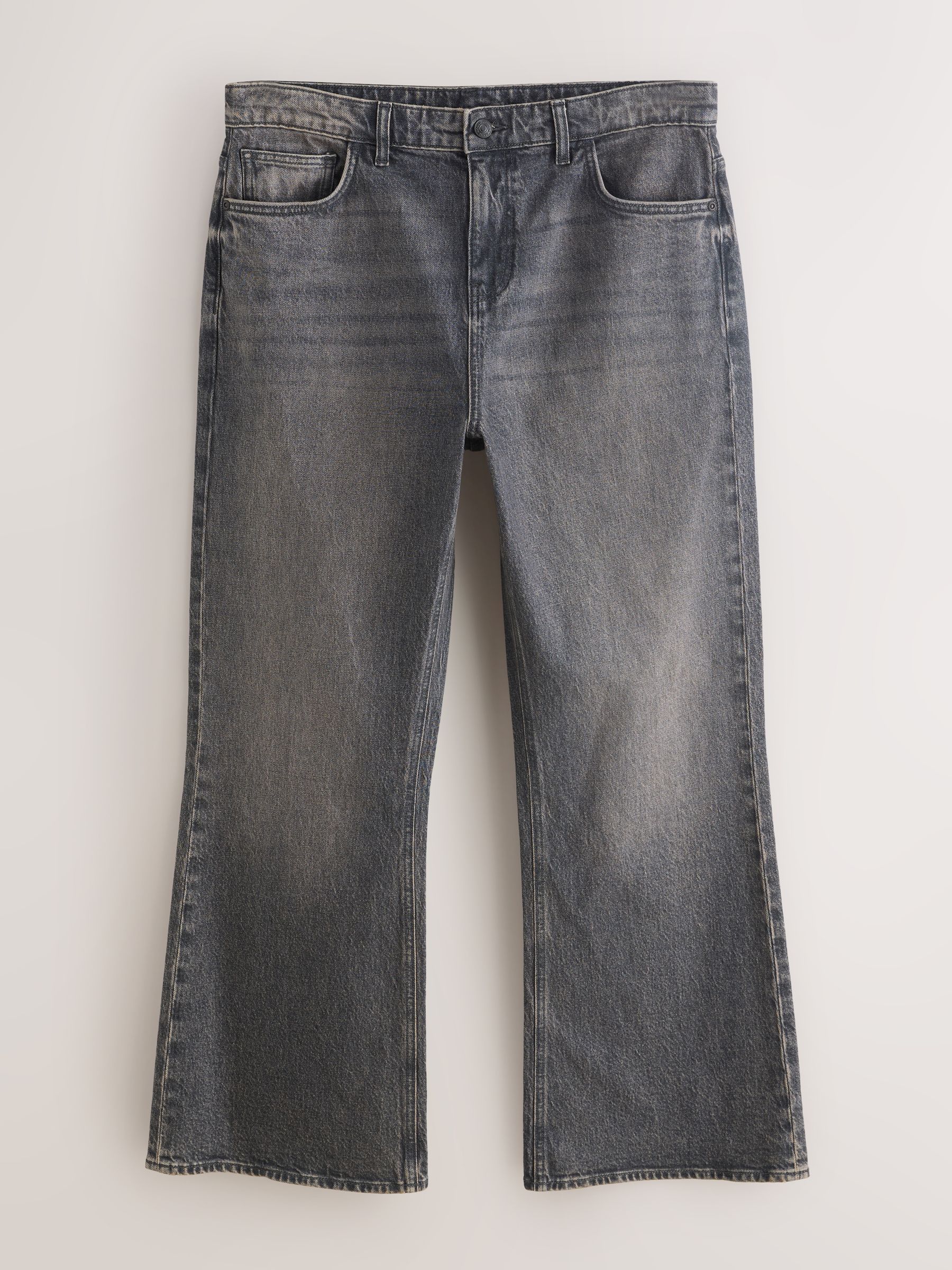 Buy Grey Edit Flare Jeans from Next USA